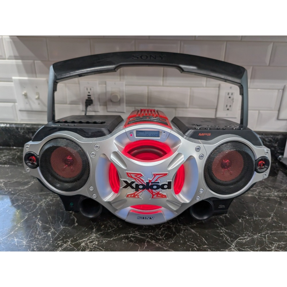 Sony Xplod CFD-G700CP Boombox CD Cassette MP3 AM/FM Radio Portable Stereo Tested